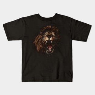 Noble Monarch: Lion's Grace and Power Displayed on Shirt Kids T-Shirt